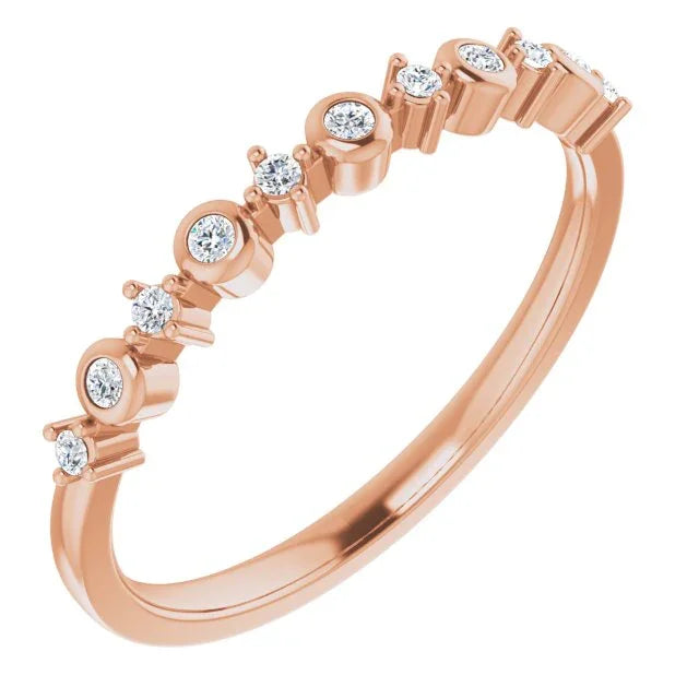 14K Rose 1/10 CTW Natural Diamond Ring 652244:60002:P