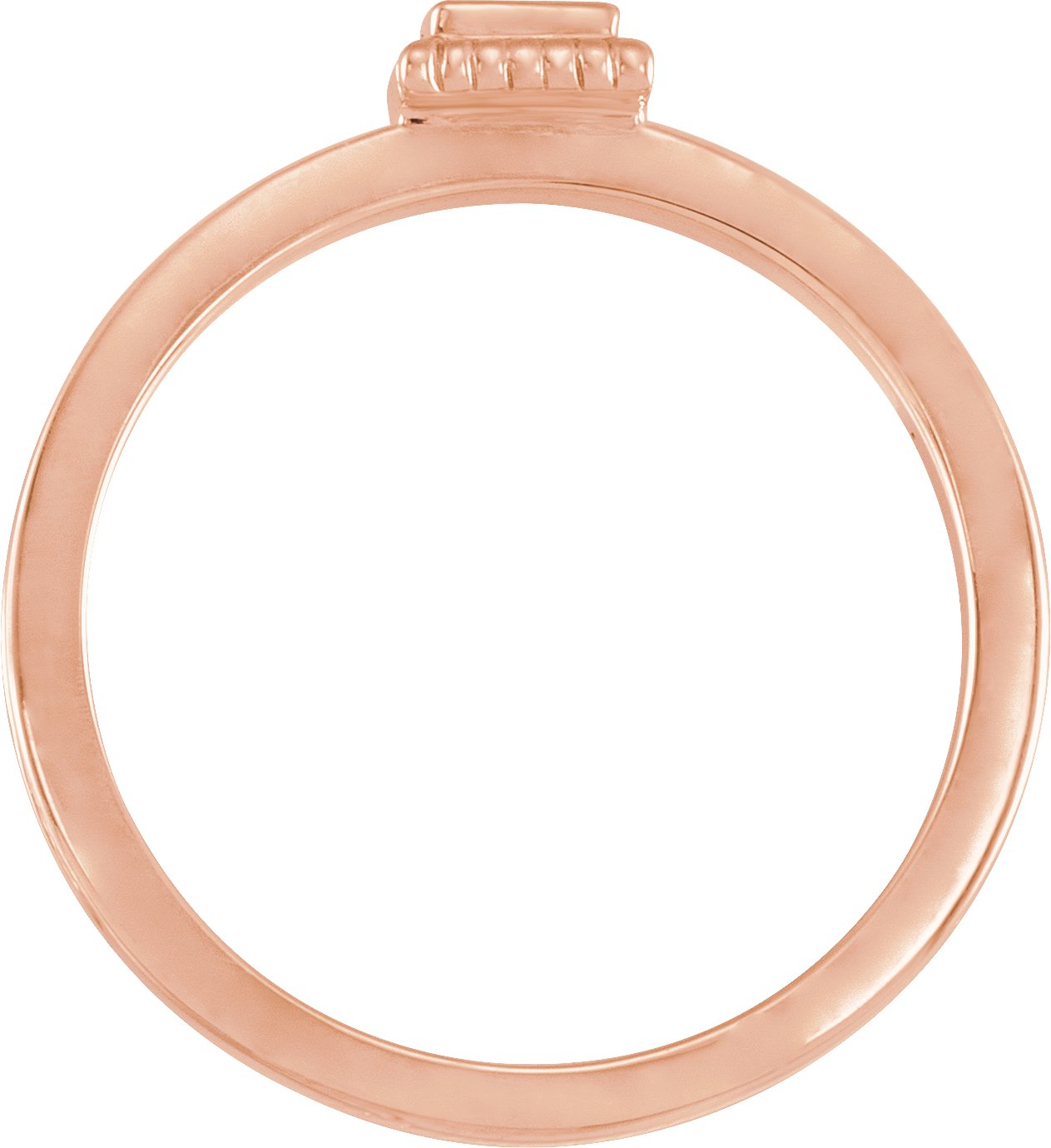 14K Rose Natural Citrine Family Stackable Ring 71518:6038:P