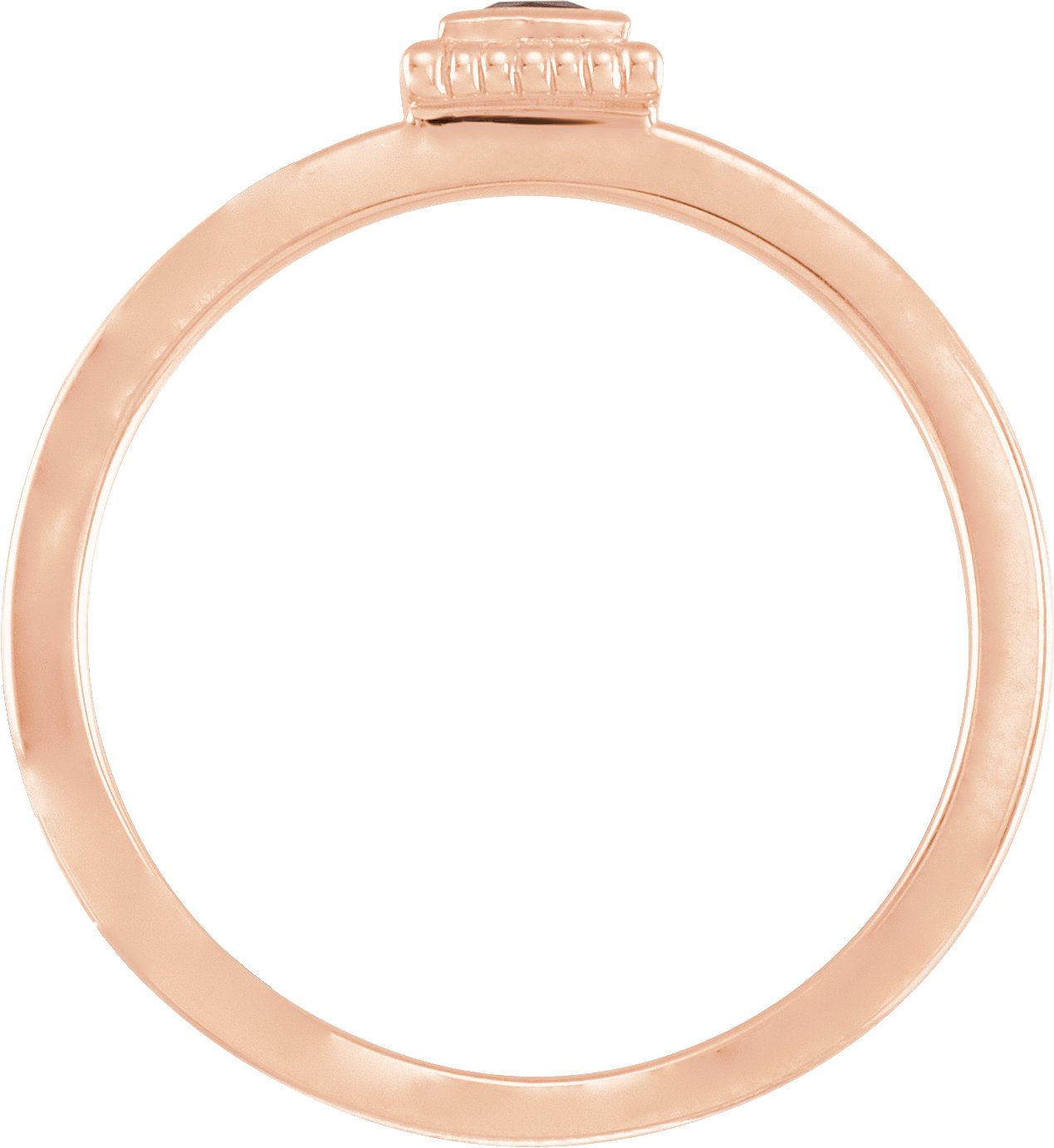 14K Rose Natural Amethyst Family Stackable Ring 71518:6006:P