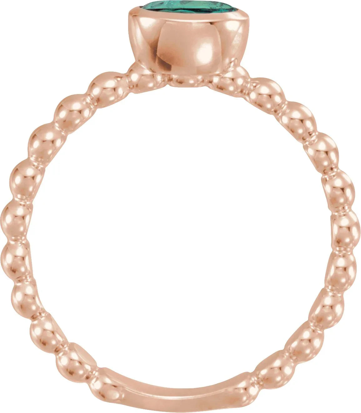 14K Rose Lab-Grown Alexandrite Family Stackable Ring 71623:6054:P