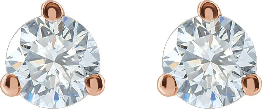 14K Rose 1/5 CTW Lab-Grown Diamond Stud Earrings 652481:LG647:P