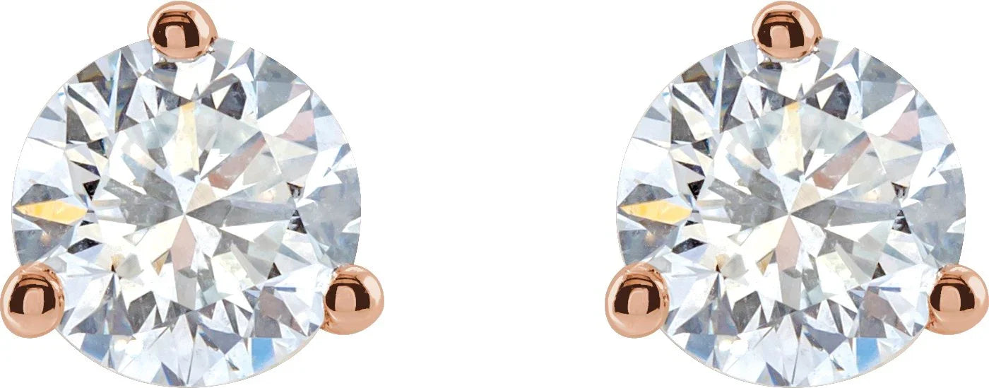 14K Rose 1 CTW Lab-Grown Diamond Stud Earrings 652481:LG611:P