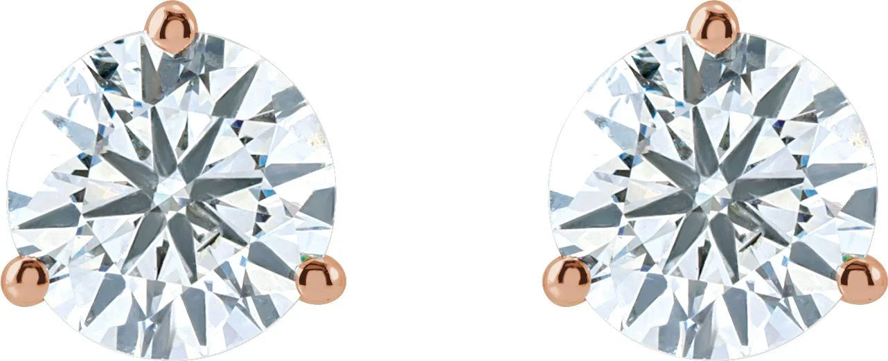 14K Rose 2 CTW Lab-Grown Diamond Stud Earrings 652481:LG620:P