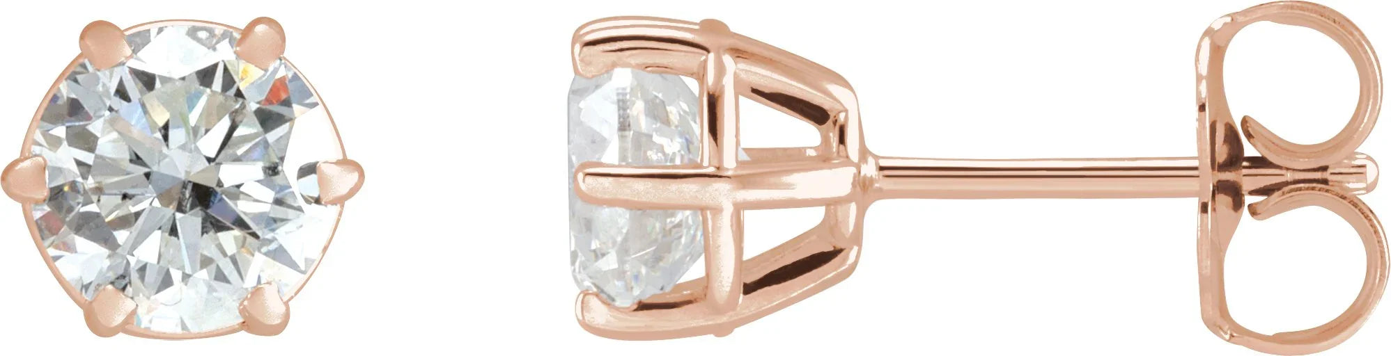 14K Rose 1 1/2 CTW Natural Diamond Stud Earrings 29236:6122:P