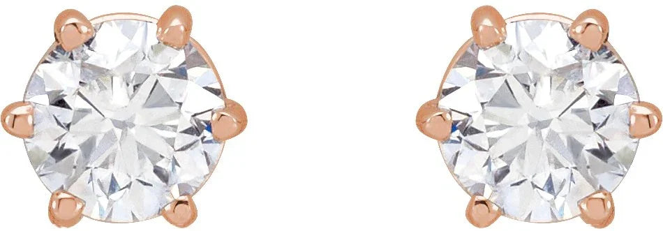 14K Rose 3/4 CTW Natural Diamond Stud Earrings 29236:6018:P