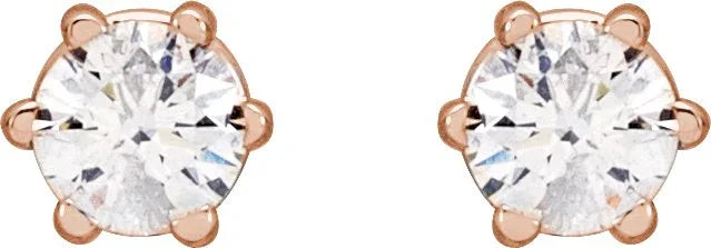 14K Rose 1/5 CTW Natural Diamond Stud Earrings 29236:6002:P