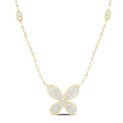 1/3CTW DIA NK BUTTERFLY FASHION NECKLACE Yumna Jewelers