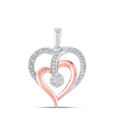Twotone Diamond Heart Pendant | Twotone Heart Pendant | Yumna Jewelers