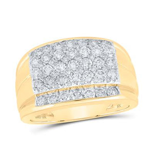 Yellow Gold Band Ring | Diamond Band Ring | Yumna Jewelers