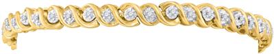 10K YELLOW GOLD ROUND DIAMOND TENNIS BRACELET 1/2 CTTW Yumna Jewelers