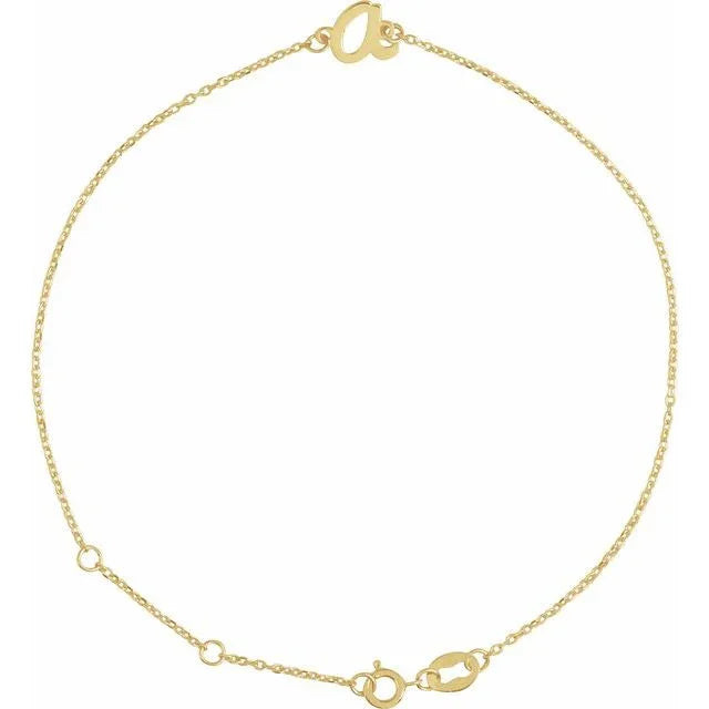 Women's Initial Bracelet | Initial Chain Bracelet | Yumna Jewelers