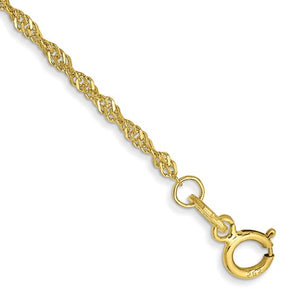 Women's Anklet Chain | Singapore Chain | Yumna Jewelers