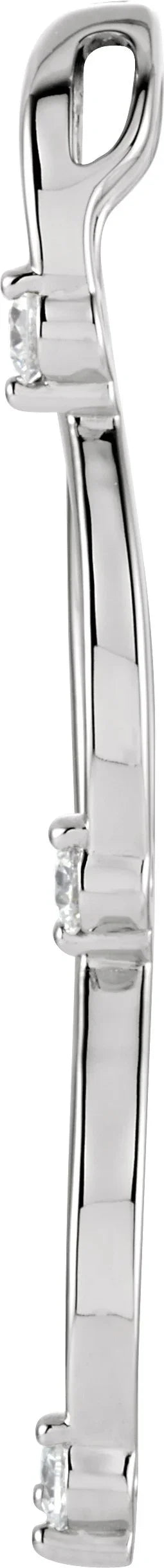 Wavy Diamond Pendants | 14K Rose Pendants | Yumna Jewelers