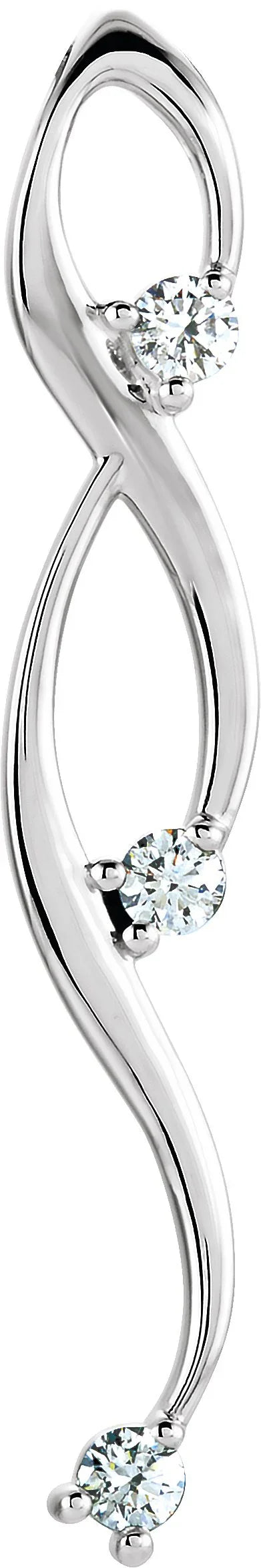 Wavy Diamond Pendants | 14K Rose Pendants | Yumna Jewelers