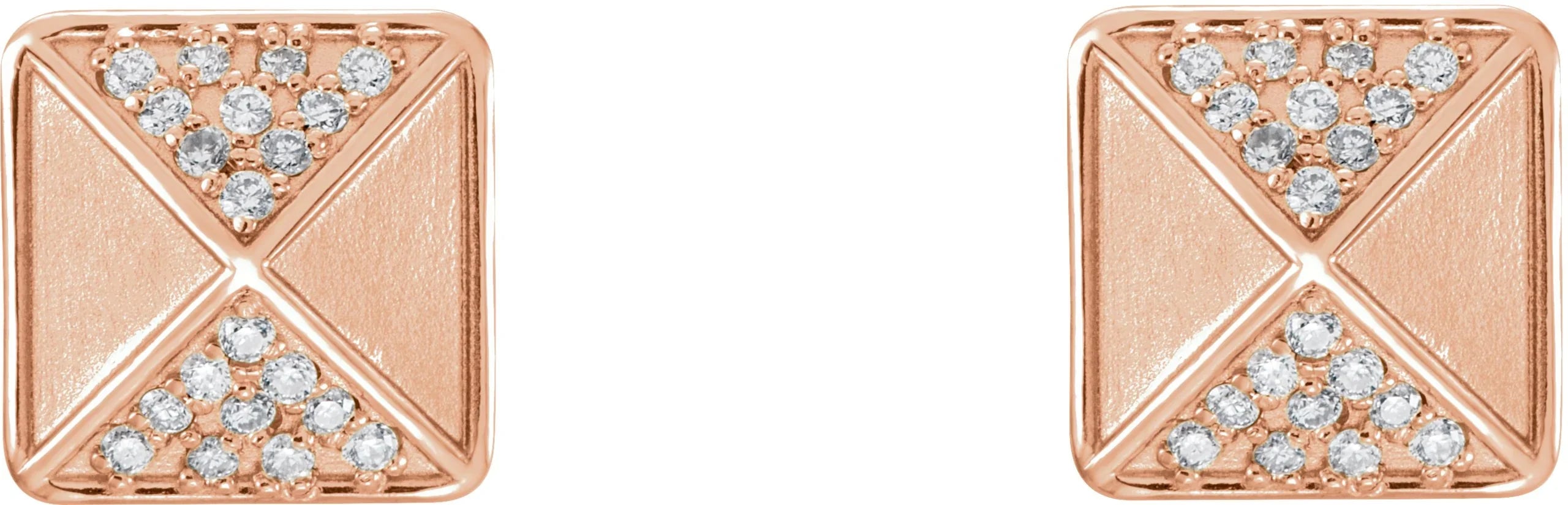 14K Rose 1/10 CTW Natural Diamond Earrings 86199:6002:P