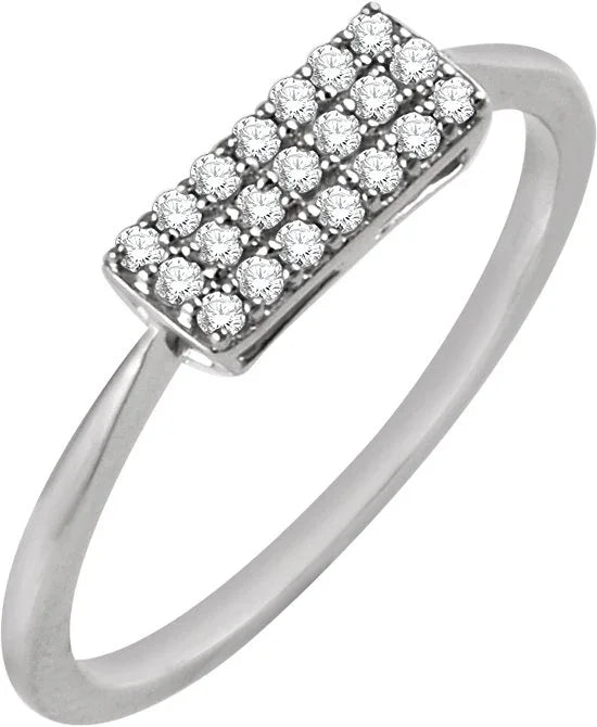 14K Rose 1/6 CTW Natural Diamond Cluster Ring 651839:60002:P
