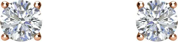 14K Rose 3/4 CTW Natural Diamond Stud Earrings 67535:60113:P