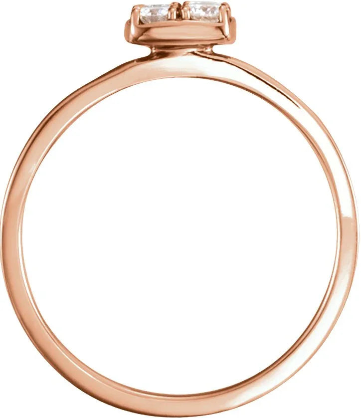 14K Rose 1/4 CTW Natural Diamond Stackable Ring 122812:602:P