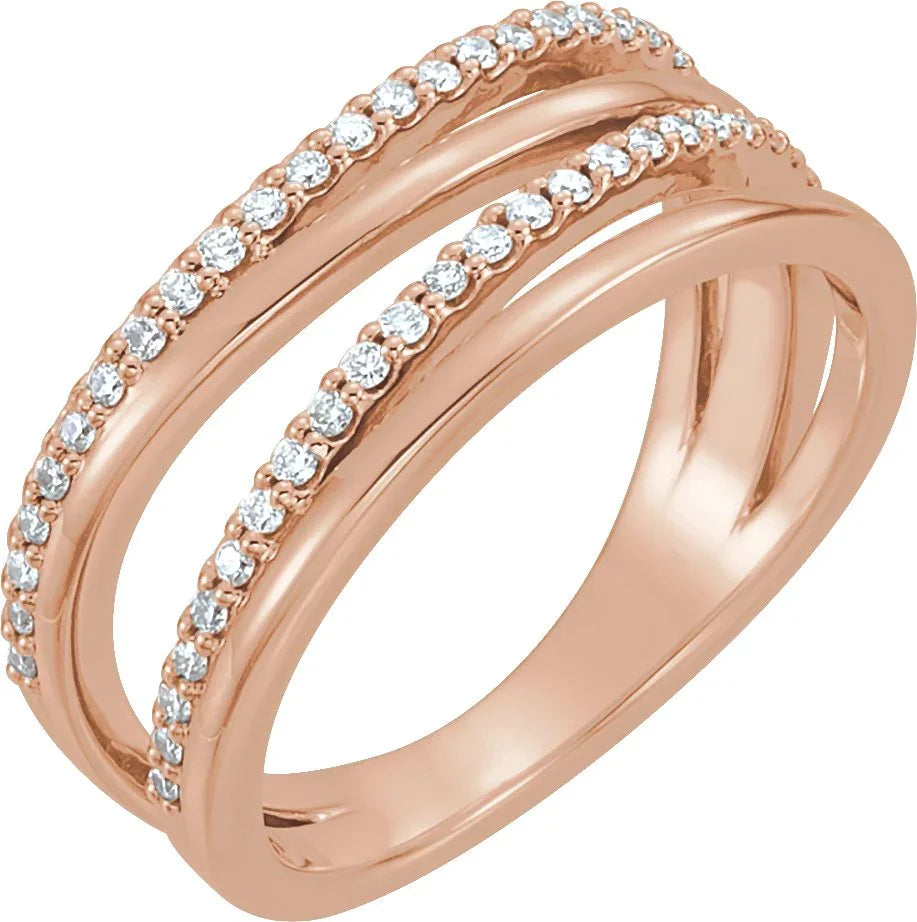 14K Rose 1/4 CTW Natural Diamond Ring 123138:602:P