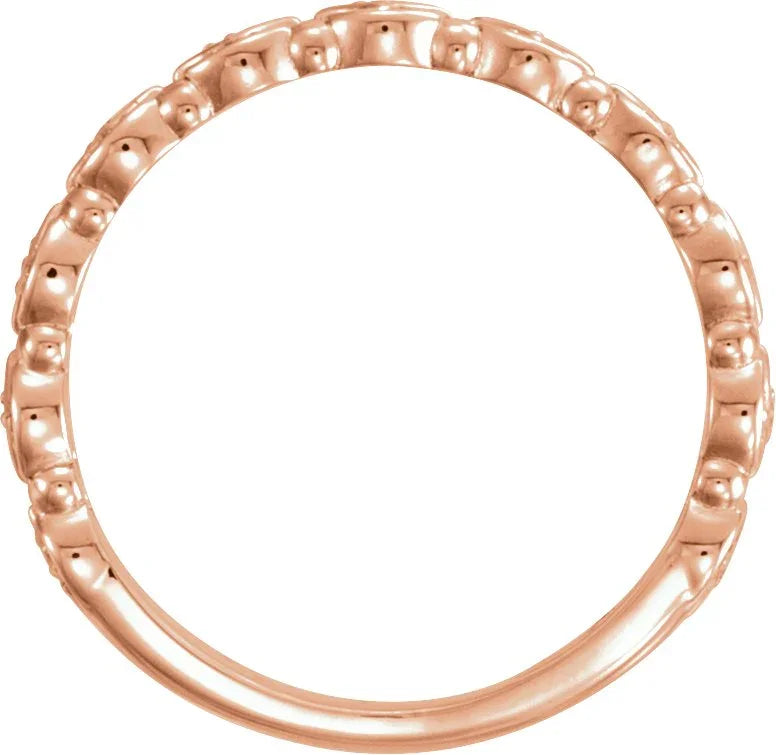 14K Rose 1/8 CTW Natural Diamond Stackable Ring 123124:602:P