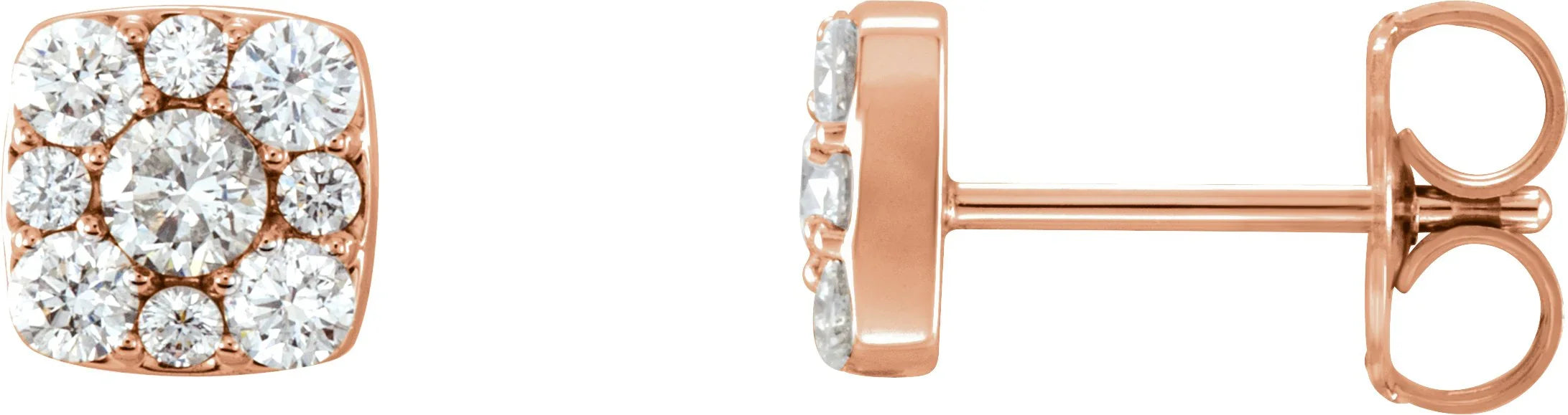 14K Rose Cluster Earrings | Yumna Jewelers