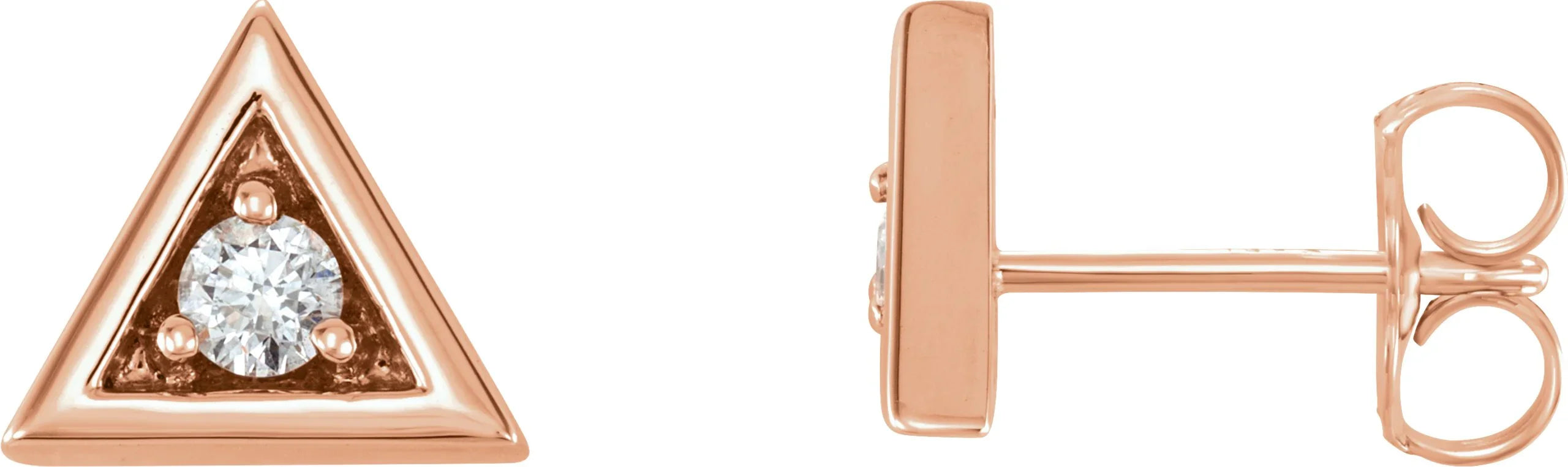 14K Rose 1/8 CTW Natural Diamond Geometric Earrings 86510:603:P
