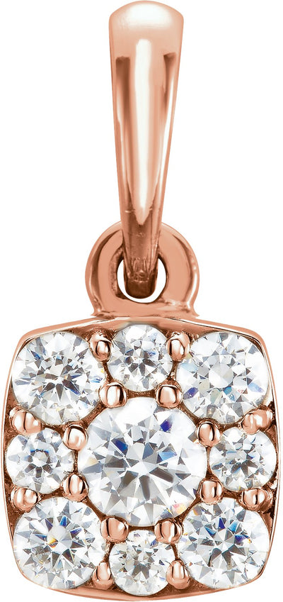 14K Rose Cluster Pendant | Yumna Jewelers