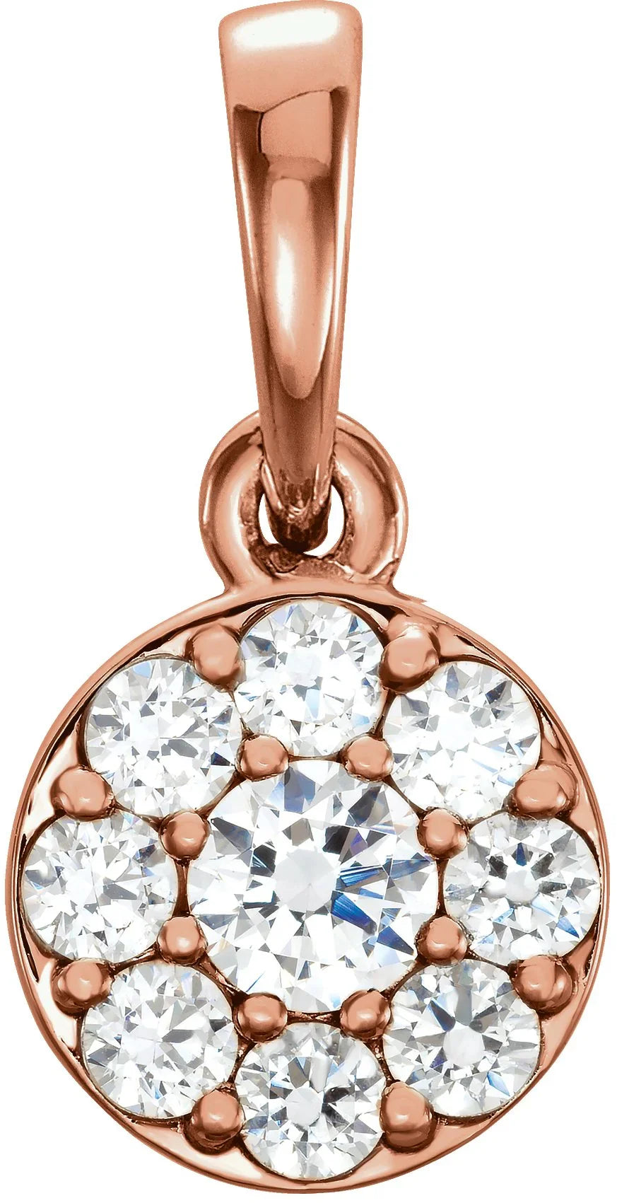 Natural Diamond Cluster Pendant | Yumna Jewelers