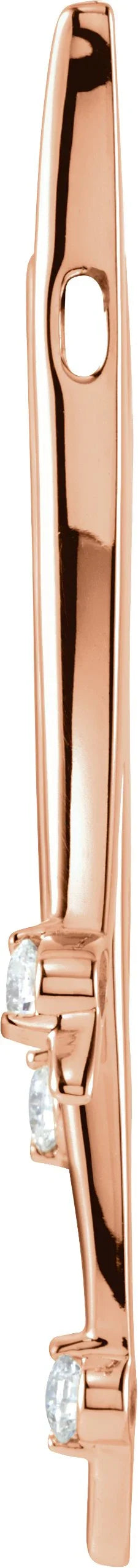 14K Rose Polish Diamond Pendant | Yumna Jewelers