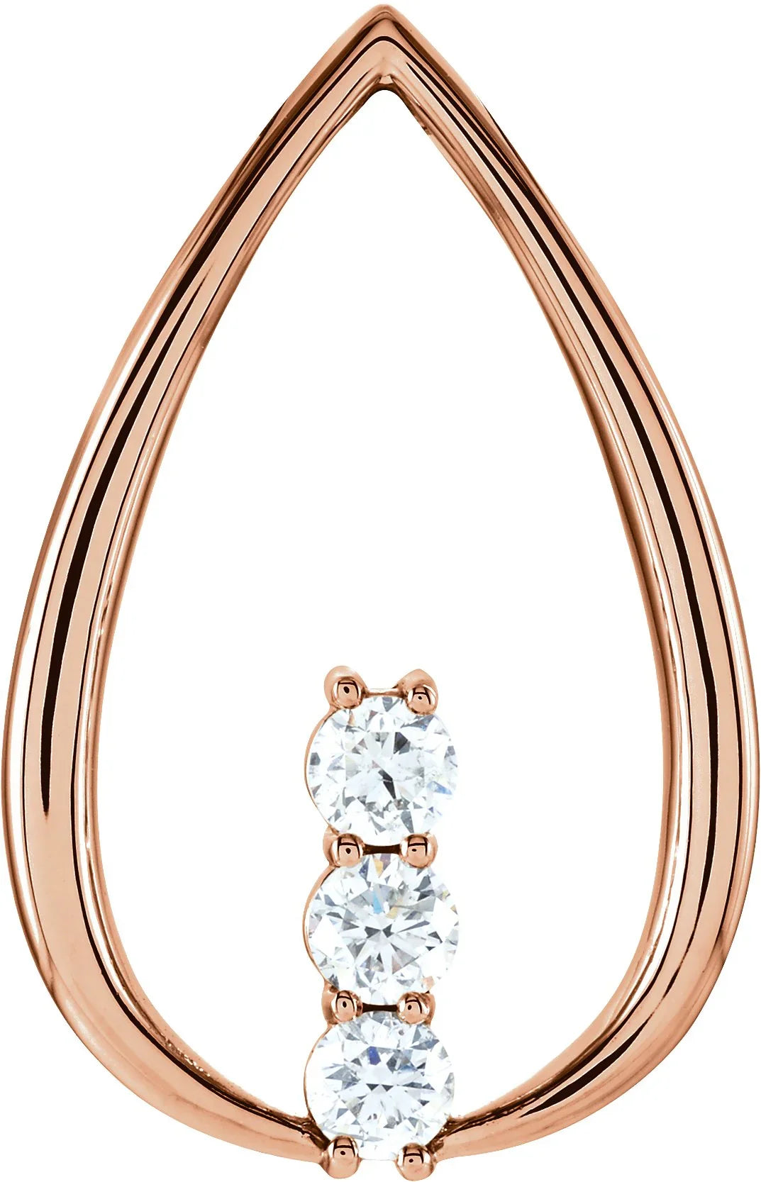 1/2 CTW Diamond Pendants | 14K Rose Freeform Pendants | Yumna Jewelers
