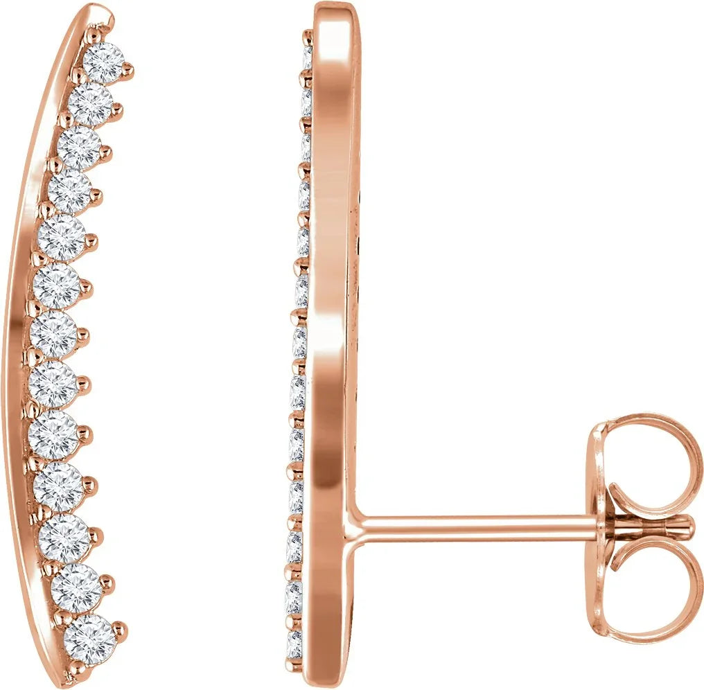 Diamond Ear Climbers | Yumna Jewelers