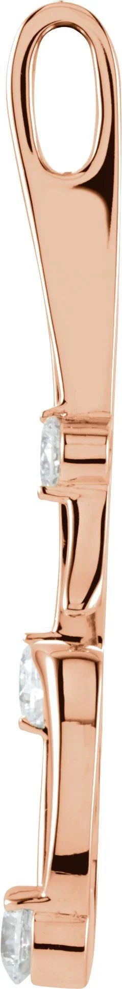 Freeform Diamond Pendants | 14K Rose Pendants | Yumna Jewelers