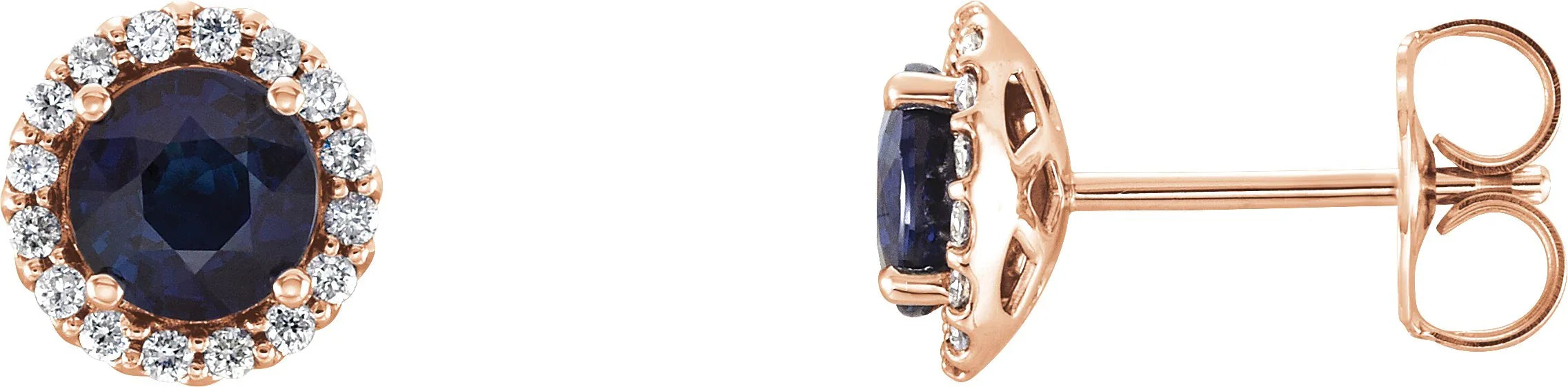 Natural Blue Sapphire Diamond Earrings | Yumna Jewelers