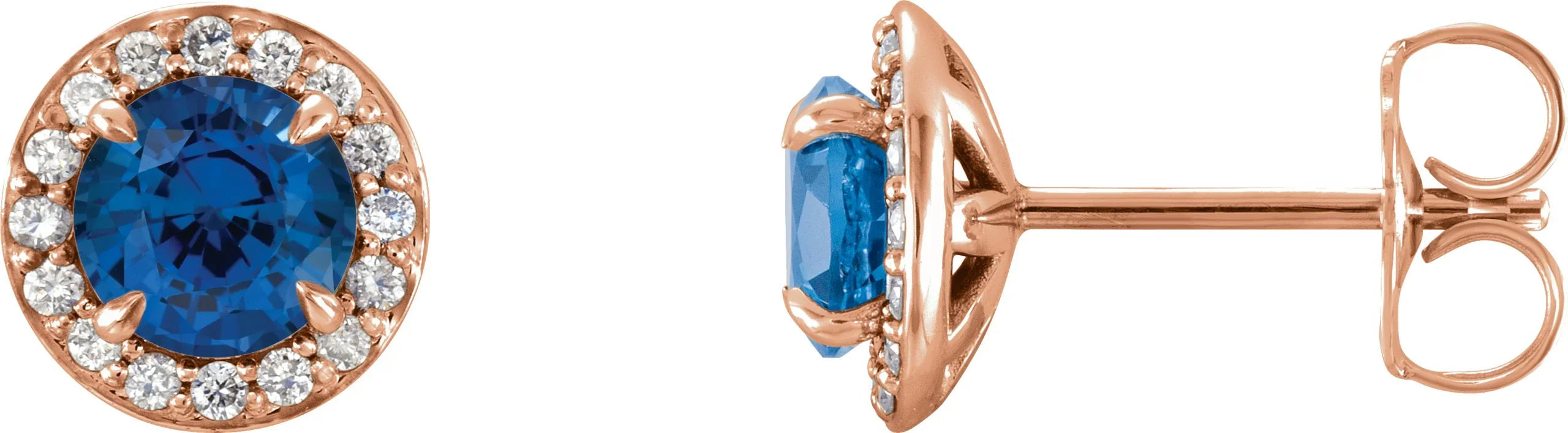 Blue Sapphire Diamond Earrings | Yumna Jewelers