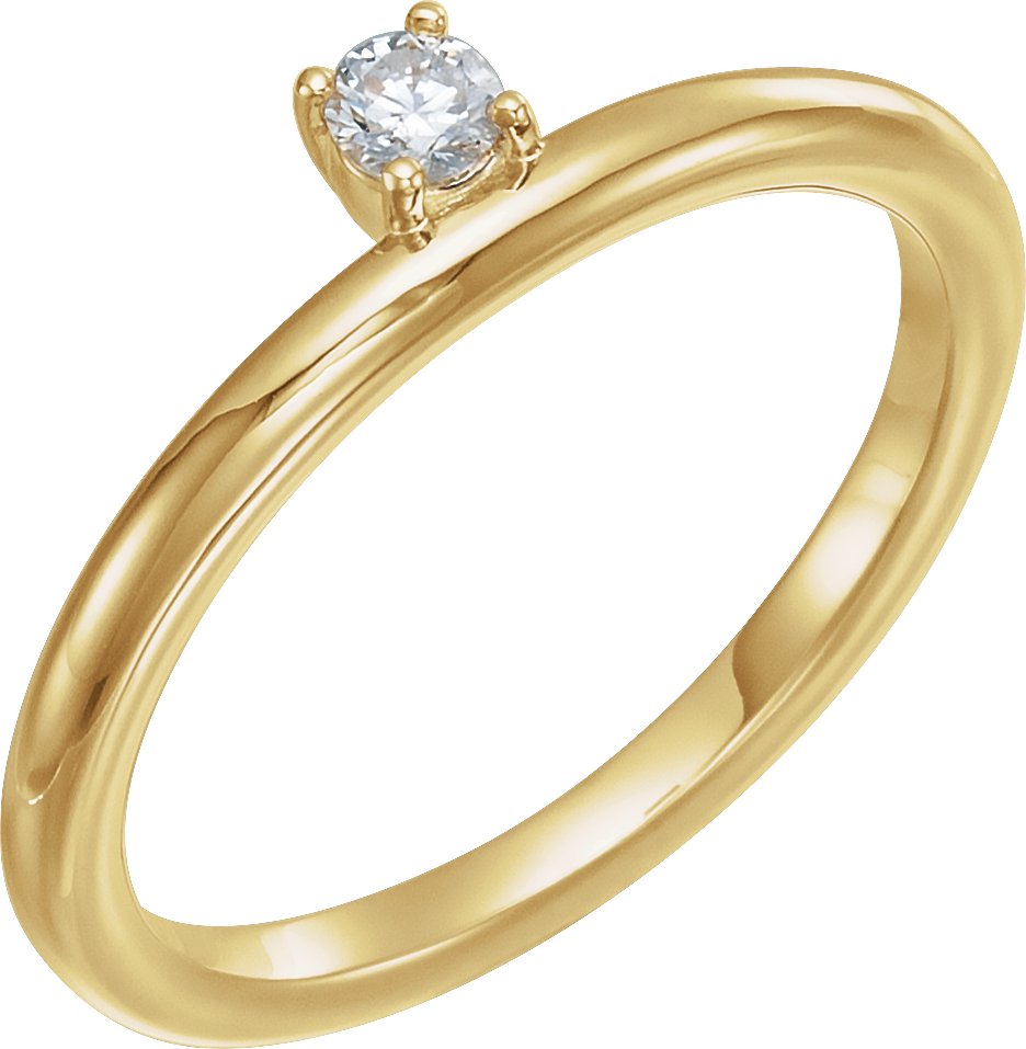 14K Rose Natural Citrine Stackable Ring 123286:60047:P