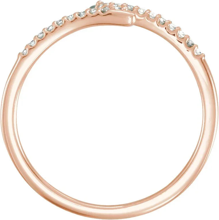 14K Rose 1/8 CTW Natural Diamond Stackable Ring 123053:602:P