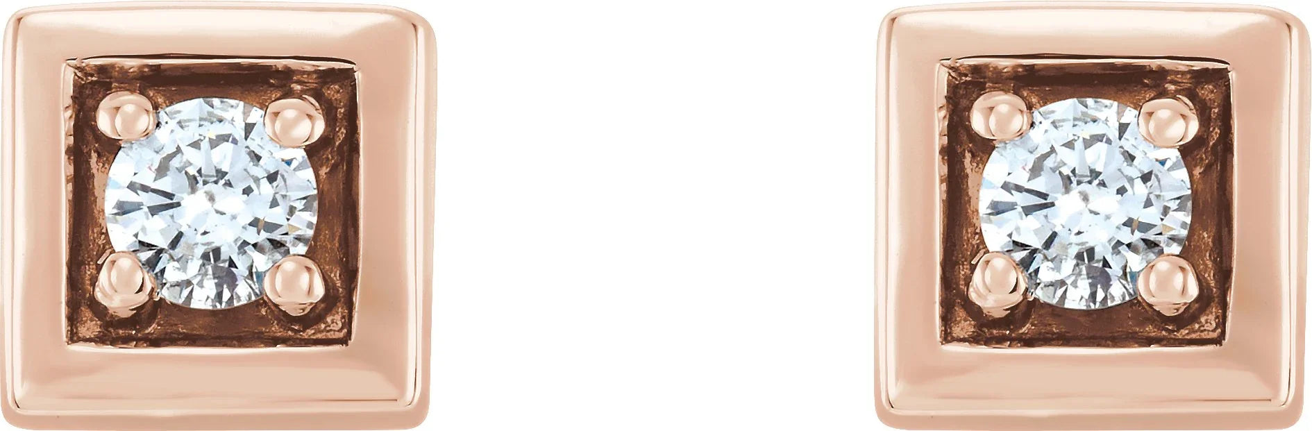 14K Rose 1/8 CTW Natural Diamond Earrings 86511:602:P