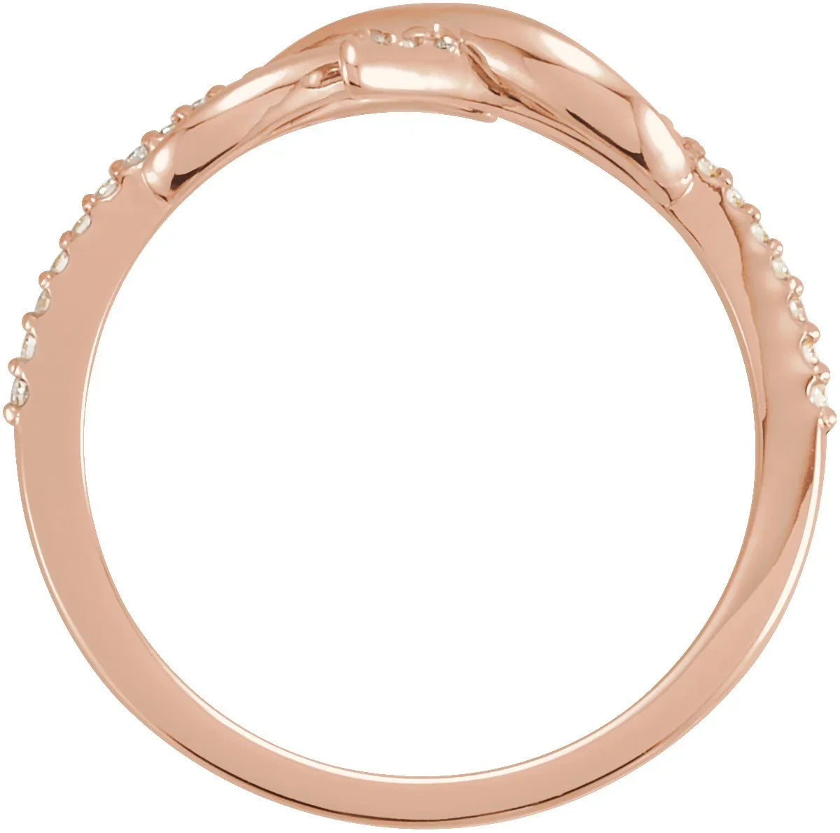 14K Rose 1/10 CTW Natural Diamond Infinity-Inspired Ring 123329:602:P