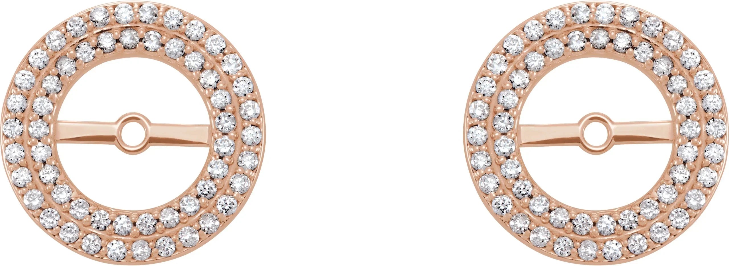 Round Diamond Earring Jackets | Yumna Jewelers