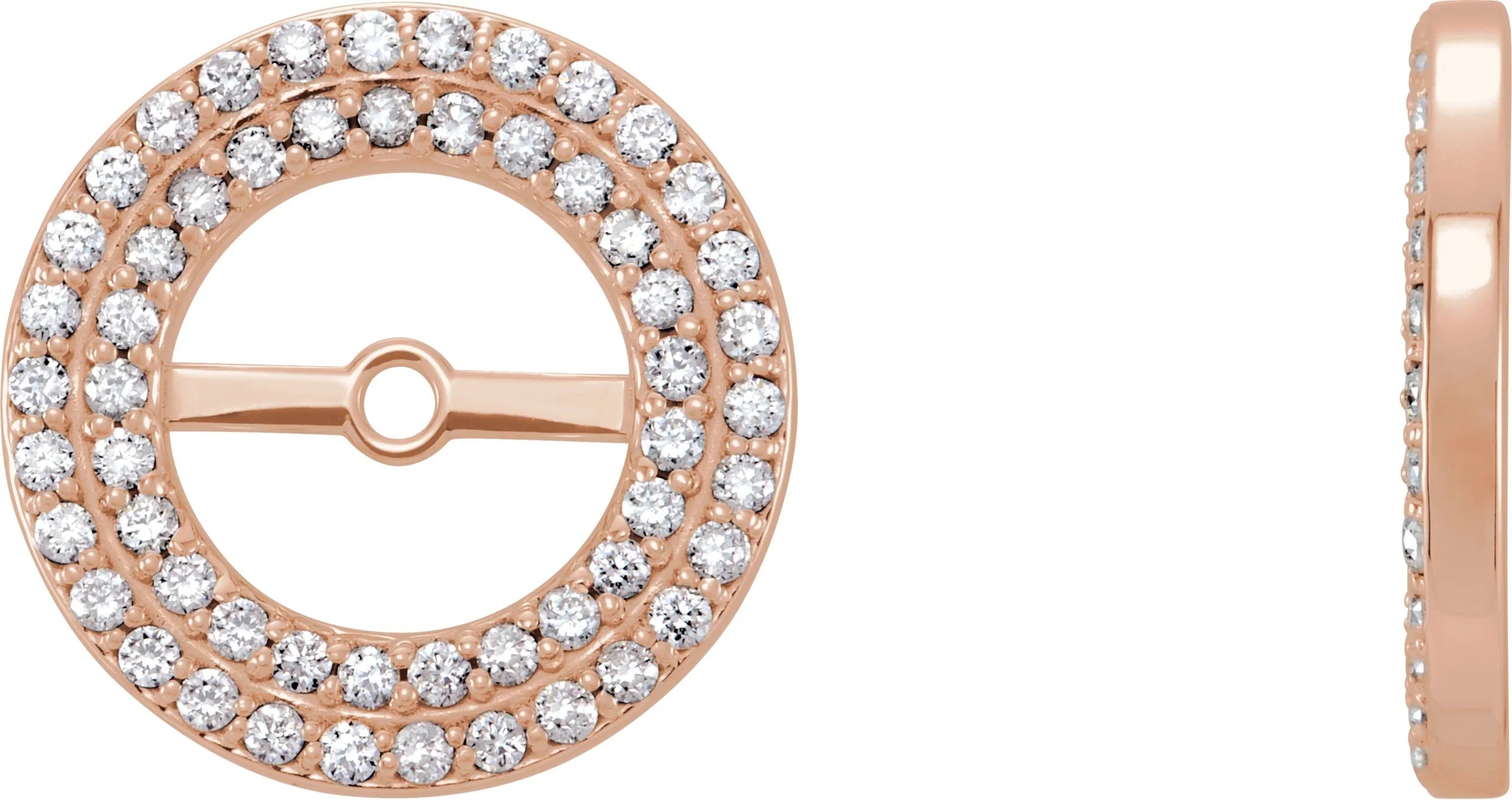 Round Diamond Earring Jackets | Yumna Jewelers