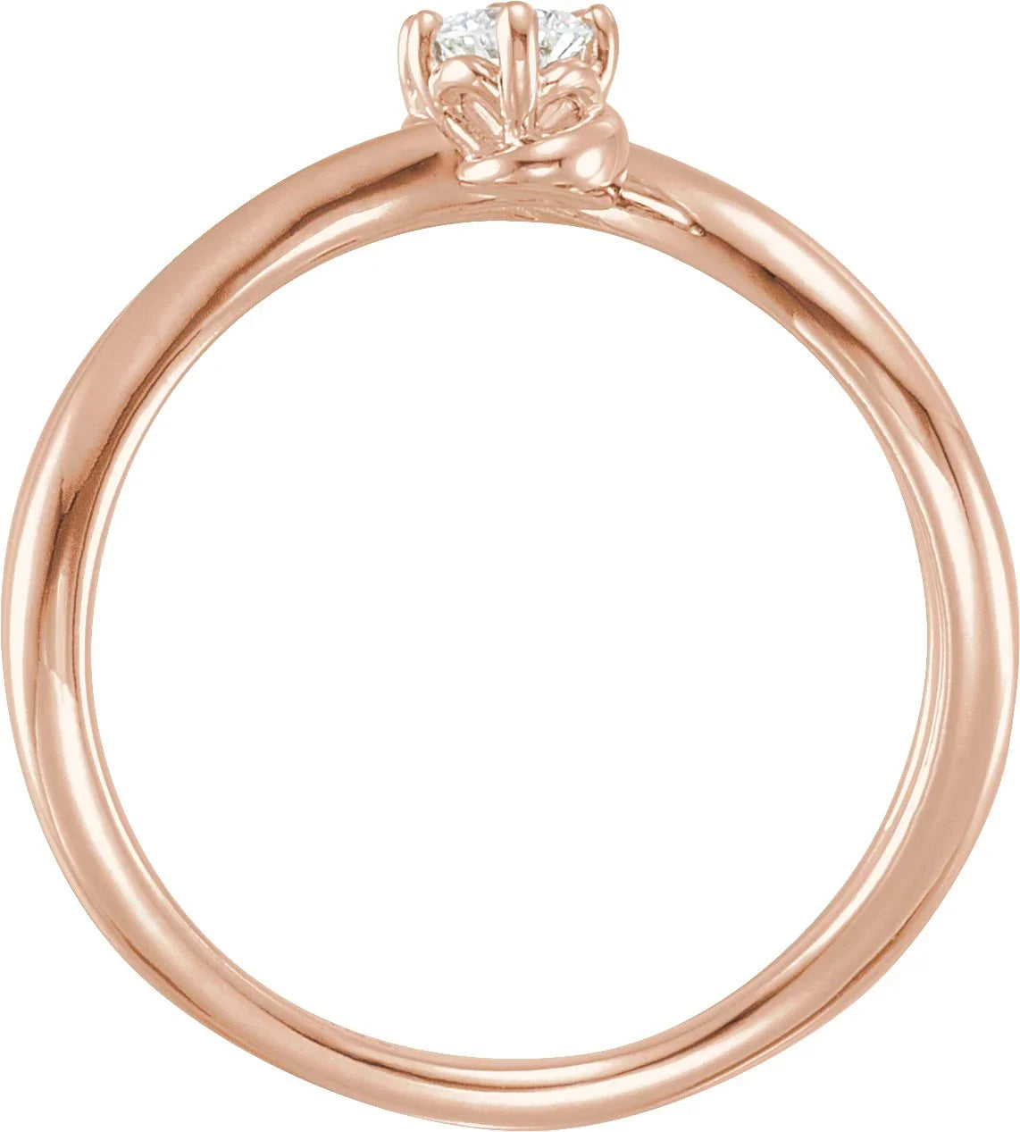 14K Rose 1/4 CTW Natural Diamond Two-Stone Ring   123415:602:P