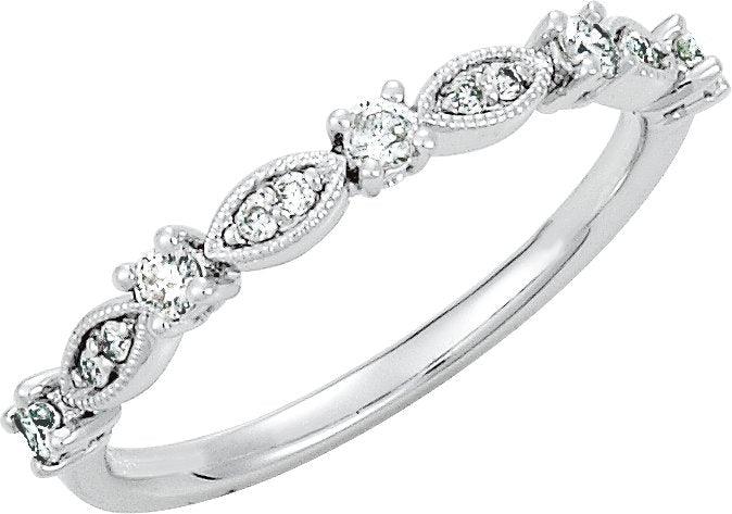 14K Rose 1/5 CTW Natural Diamond Stackable Ring 68970:101:P
