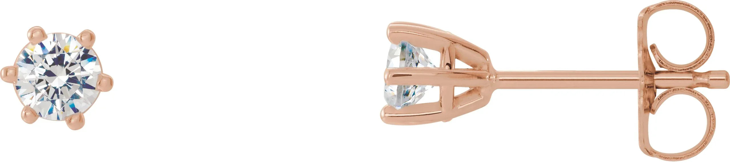 6 Prong Diamond Stud Earrings | Yumna Jewelers