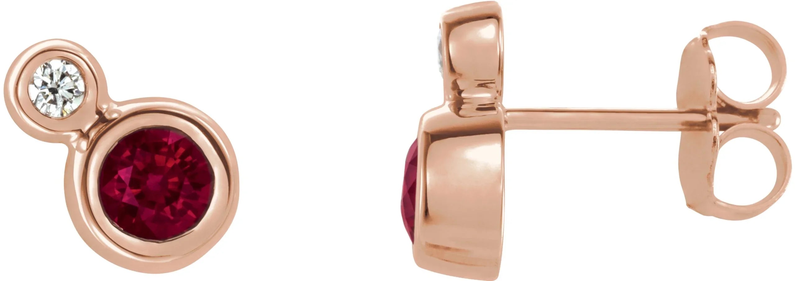 Natural Ruby Diamond Earrings | Yumna Jewelers