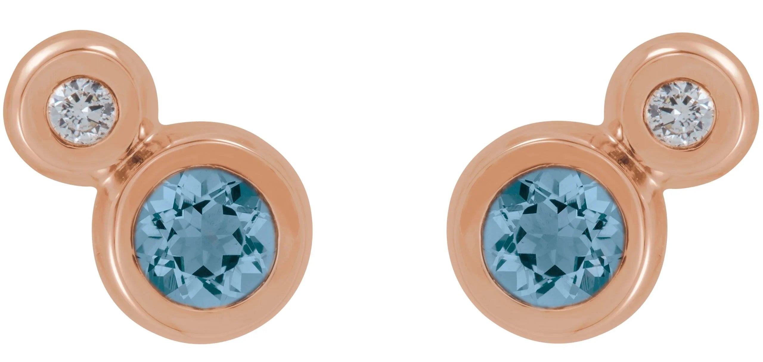 Natural Aquamarine Earrings | Diamond Earrings | Yumna Jewelers
