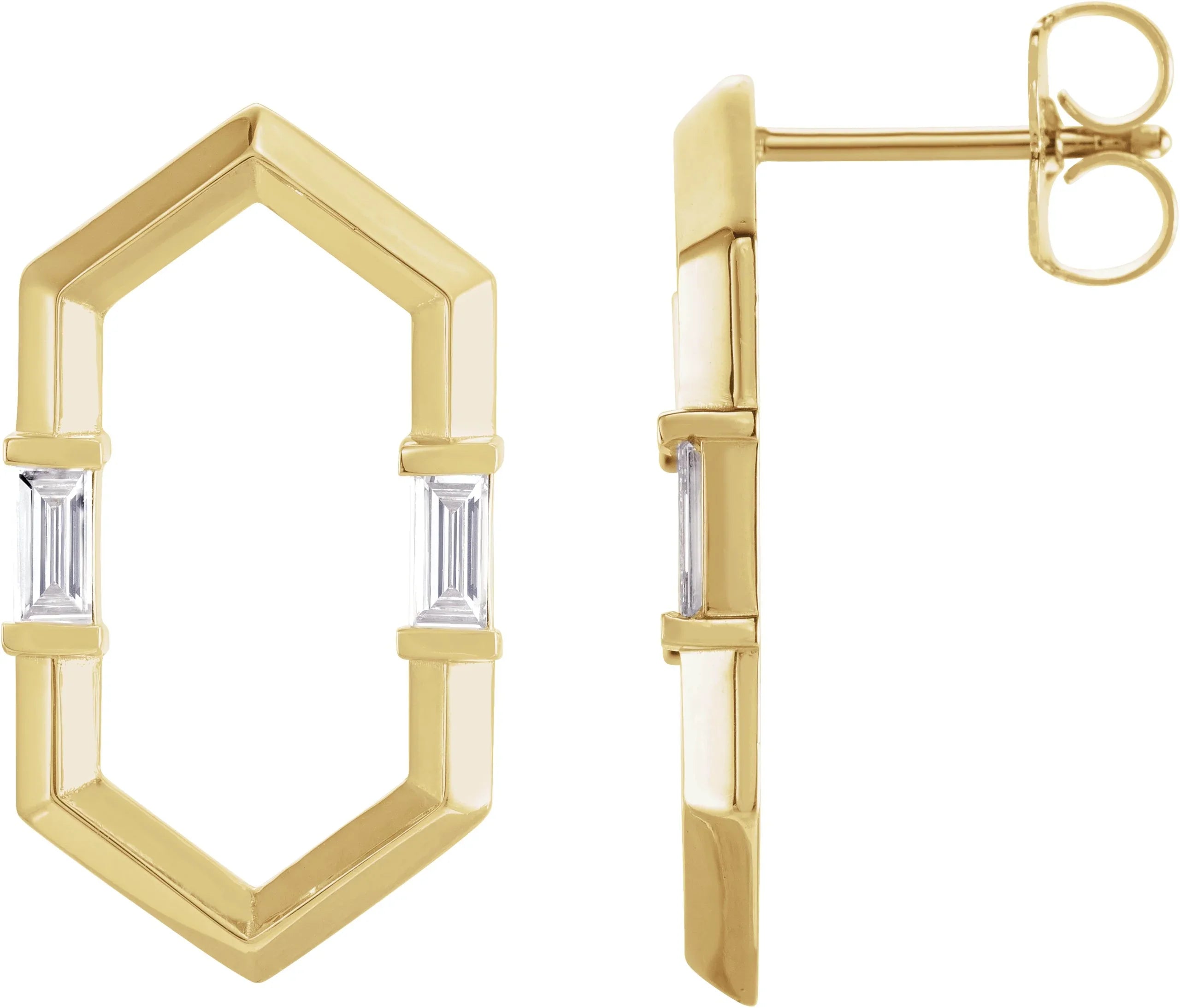 14K Rose 1/3 CTW Natural Diamond Geometric Earrings 87075:602:P