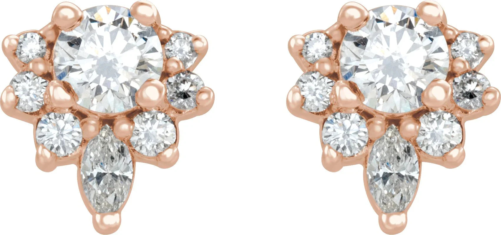 Natural Diamond Earrings Set | Yumna Jewelers