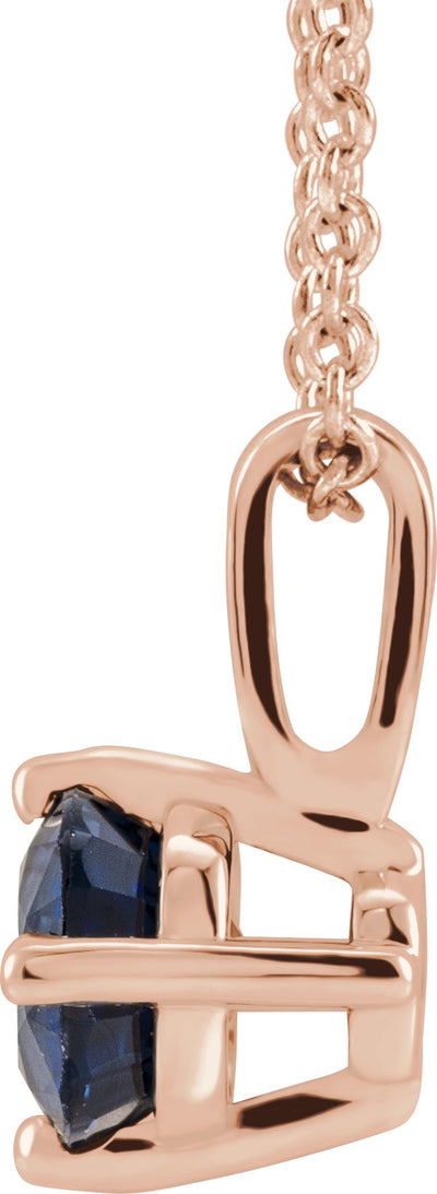 Lab-Grown Blue Sapphire Necklace | Yumna Jewelers