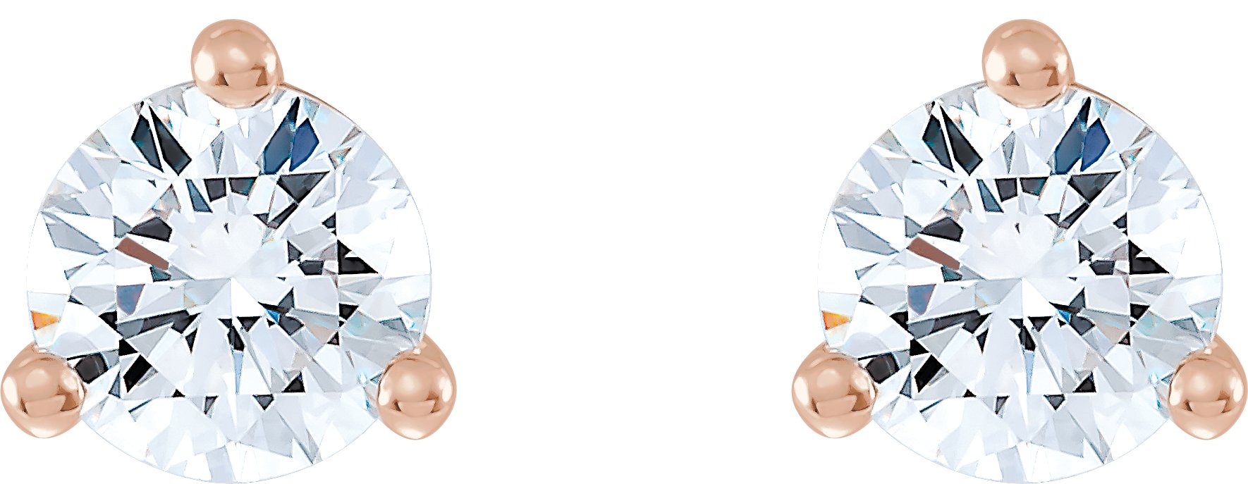 14K Rose 1/6 CTW Lab-Grown Diamond Stud Earrings 652481:LG666:P