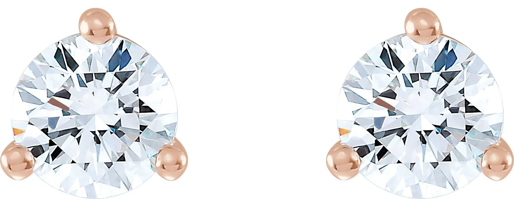 14K Rose 1/6 CTW Lab-Grown Diamond Stud Earrings 652481:LG663:P